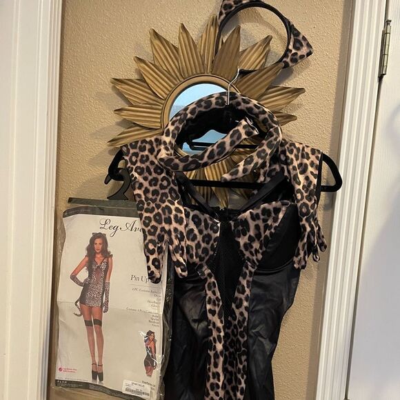 Leg Avenue Spartacus Pin Up Kitty Leopard Outfit Complete L - Picture 3 of 16